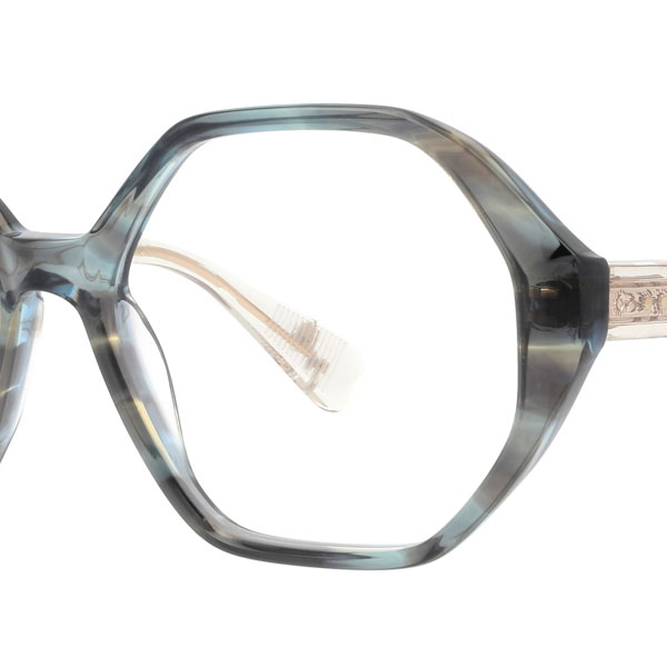 Lunettes Paul & Joe translucides grises au style élégant chez Optique Audition Suin Valenciennes