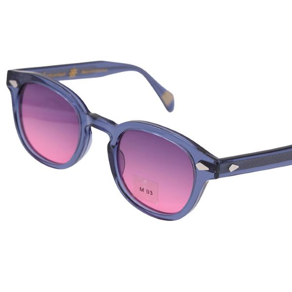 Lunettes de soleil bleues translucides aux verres violets chez Optique Audition Suin Valenciennes